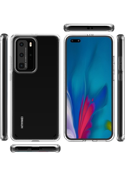 Huawei P40 Pro Kılıf Kamera Korumalı Ultra Koruma Şeffaf Coss Silikon modelleri