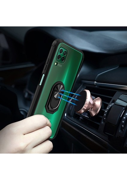 Huawei P40 Lite Kılıf Renkli Silikon Kenarlı Yüzüklü Manyetik Mola Kapak indirimleri