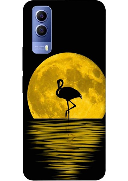 Vivo Y53S 5g Kılıf Gümüşservi Flamengo Desenli Hd Baskılıf Silikon Kılıf - Gumusserviflamengo