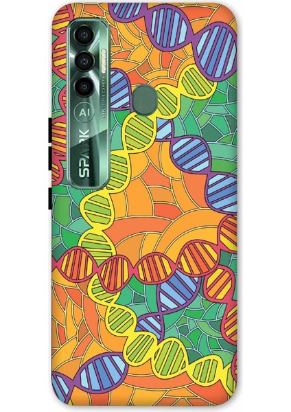 Tecno Spark 7 Pro Kılıf Dna Desenli Hd Baskılıf Silikon Kılıf - 8113
