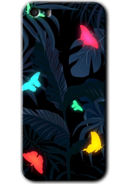 iPhone 5s Kılıf Hd Desen Baskılı Arka Kapak - Lighter Butterfly