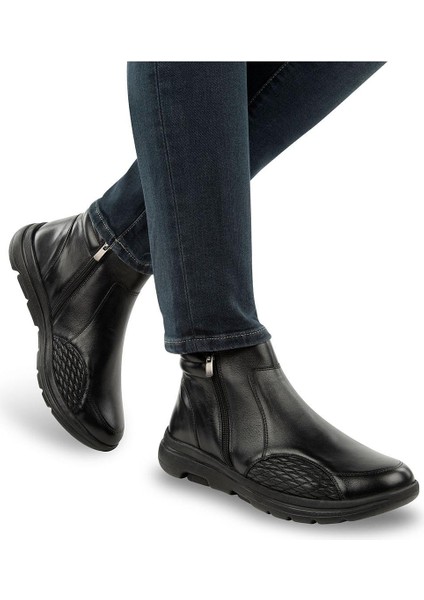 Muya orthopedix Helix Hakiki Deri Kemik Çıkıntısı Hallux ve Topuk Dikeni Pedli Fermuarlı Erkek Bot 322919 modelleri