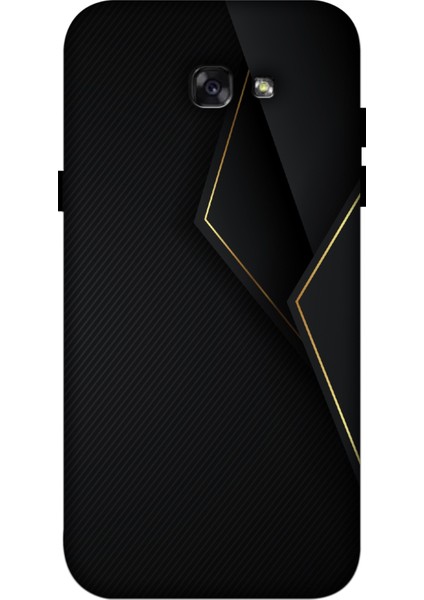 Samsung Galaxy A7 2017 Kılıf Baskılı Desenli Zipax A++ Silikon - Blackline