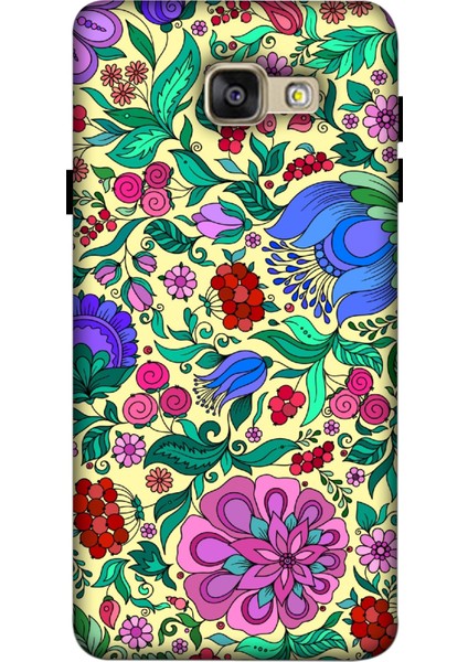Samsung Galaxy A7 2016 Kılıf Baskılı Çiçekler Desenli Zipax A++ Silikon - 8519
