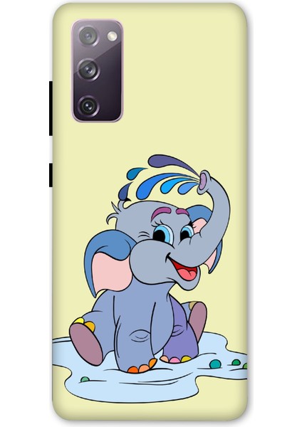 Deste Samsung Galaxy S20 Fe Kılıf Fil Baskılı Desenli Silikon Kılıf A++-8163