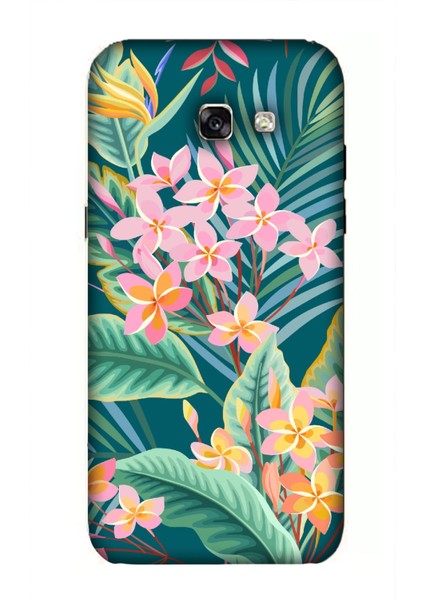 Deste Samsung Galaxy A5 2017 Kılıf Çiçekler Baskılı Desenli Silikon Kılıf A++-8117