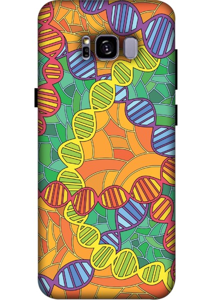 Deste Samsung Galaxy S8 Plus Kılıf Dna Baskılı Desenli Silikon Kılıf A++-8113