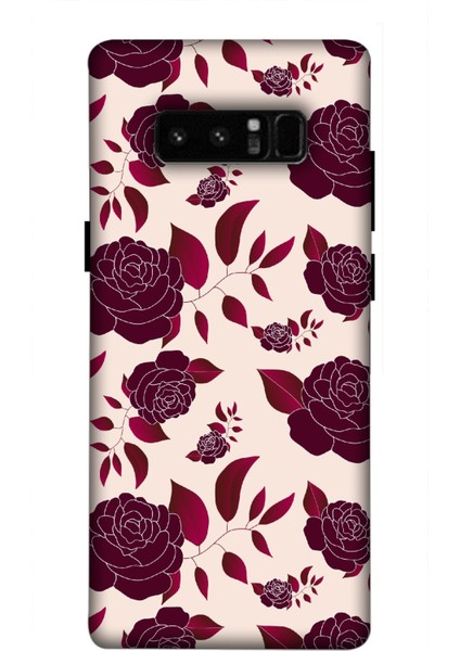 Deste Samsung Galaxy Note 8 Kılıf Güller Baskılı Desenli Silikon Kılıf A++-8278