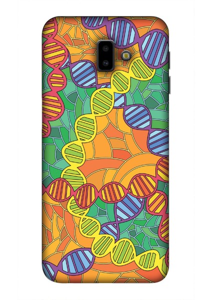 Deste Samsung Galaxy J6 Plus Kılıf Dna Baskılı Desenli Silikon Kılıf A++-8113