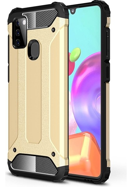 Samsung Galaxy A21S Kılıf Çift Katmanlı Armour Case