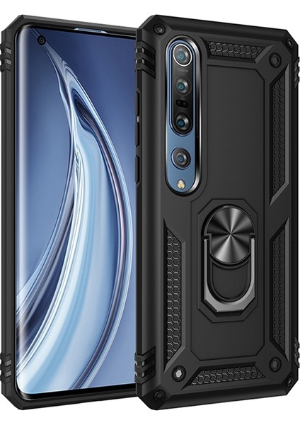 Xiaomi Mi Note 10 Kılıf Ultra Korumalı Yüzüklü Manyetik Vega Kapak