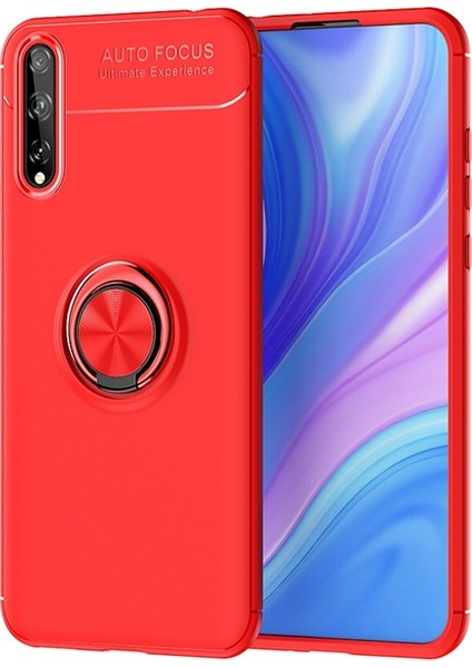 Huawei Y8P Kılıf Yüzüklü Manyetik Ravel Silikon