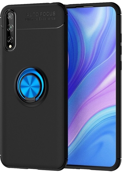 Huawei Y8P Kılıf Yüzüklü Manyetik Ravel Silikon