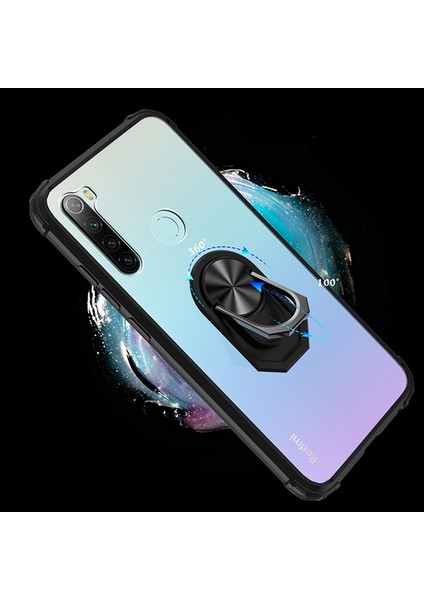 Xiaomi Redmi Note 8 Kılıf Silikon Kenarlı Yüzüklü Manyetik Mola Kapak modelleri
