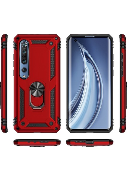 Xiaomi Mi Note 10 Kılıf Ultra Korumalı Yüzüklü Manyetik Vega Kapak