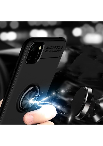 Huawei Y5P Kılıf Yüzüklü Manyetik Ravel Silikon fırsatları