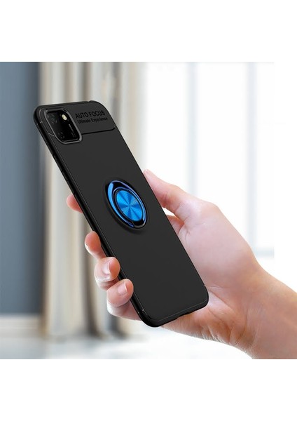 Huawei Y5P Kılıf Yüzüklü Manyetik Ravel Silikon indirimleri