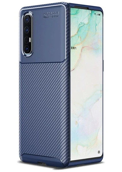 Kny Oppo A91 Kılıf Karbon Desenli Lux Negro Silikon