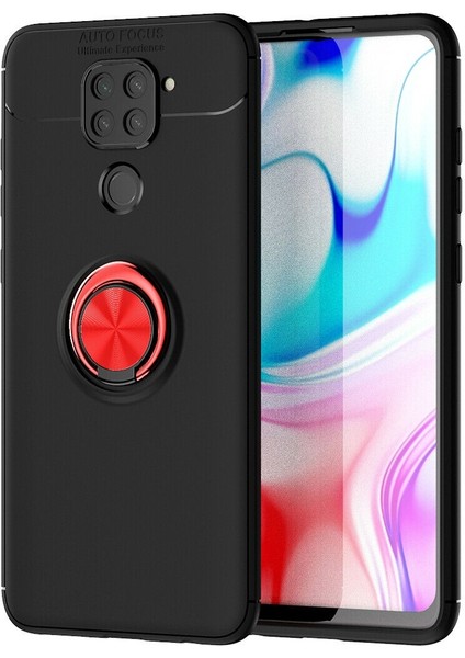Xiaomi Redmi Note 9 Kılıf Yüzüklü Manyetik Ravel Silikon