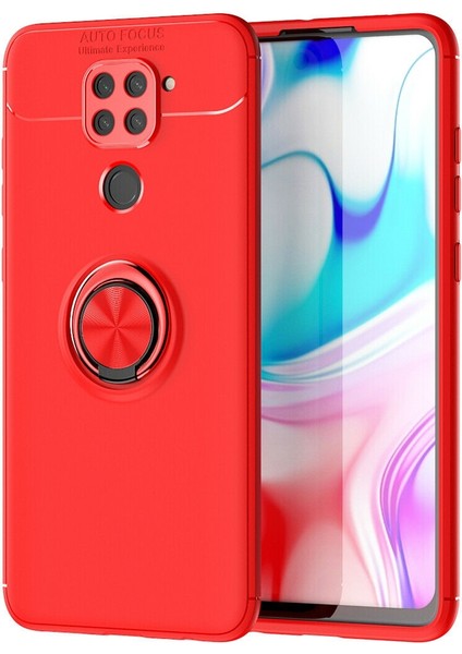 Xiaomi Redmi Note 9 Kılıf Yüzüklü Manyetik Ravel Silikon