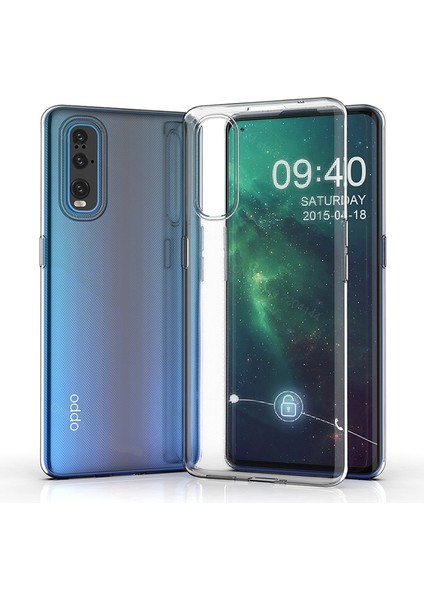 Oppo A91 Kılıf Ultra Ince Şeffaf Silikon