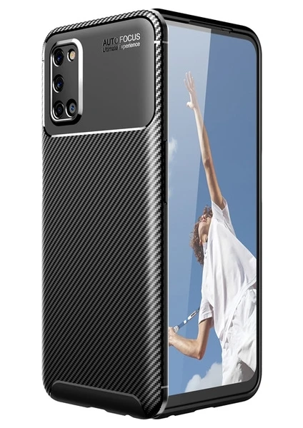 Kny Oppo A72 Kılıf Karbon Desenli Lux Negro Silikon