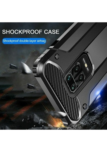 Xiaomi Redmi Note 9 Kılıf Çift Katmanlı Armour Case