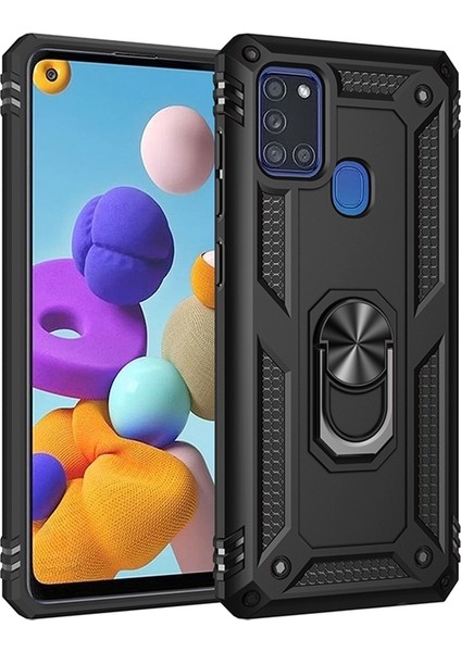 Samsung Galaxy A21S Kılıf Ultra Koruma Yüzüklü Manyetik Vega Kapak