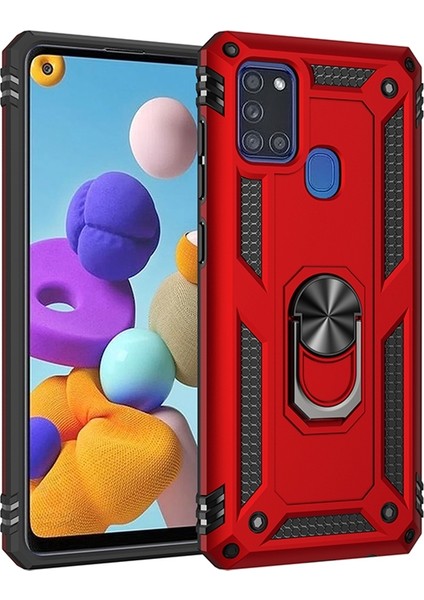 Samsung Galaxy A21S Kılıf Ultra Koruma Yüzüklü Manyetik Vega Kapak