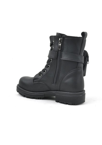 Siyah Fermuarlı Bağcıklı Cüzdanlı Kız Çocuk Bot modelleri