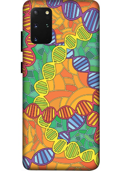 Deste Samsung Galaxy S20 Plus Kılıf Dna Baskılı Desenli Silikon Kılıf A++-8113