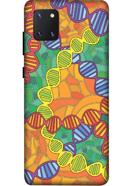 Deste Samsung Galaxy A81 Kılıf Dna Baskılı Desenli Silikon Kılıf A++-8113