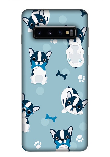 Deste Samsung Galaxy S10 Kılıf Köpek Baskılı Desenli Silikon Kılıf A++-8002
