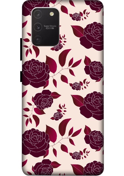 Deste Samsung Galaxy S10 Lite Kılıf Güller Baskılı Desenli Silikon Kılıf A++-8278
