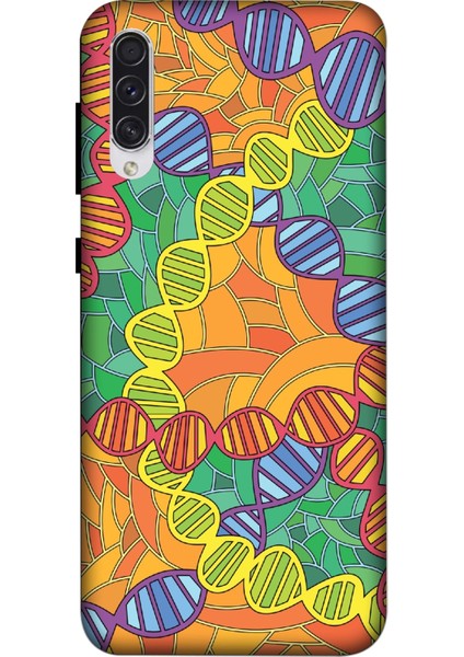 Deste Samsung Galaxy A50S Kılıf Dna Baskılı Desenli Silikon Kılıf A++-8113