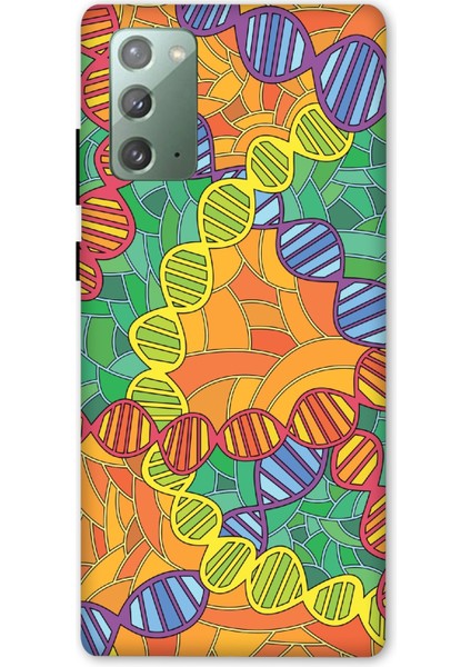 Deste Samsung Galaxy Note 20 Kılıf Dna Baskılı Desenli Silikon Kılıf A++-8113