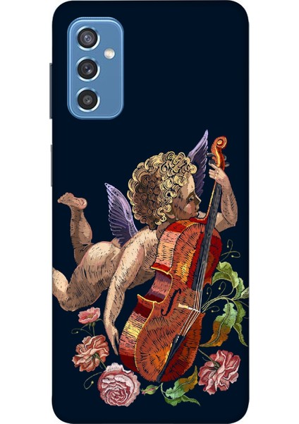 Samsung Galaxy M52 Kılıf Baskılı Eros Gitar Desenli Zipax A++ Silikon - 8590