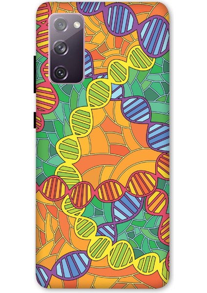 Deste Samsung Galaxy S20 Fe Kılıf Dna Baskılı Desenli Silikon Kılıf A++-8113