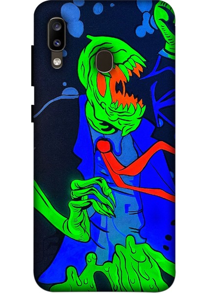 Deste Samsung Galaxy A30 Kılıf Canavar Baskılı Desenli Silikon Kılıf A++-8119