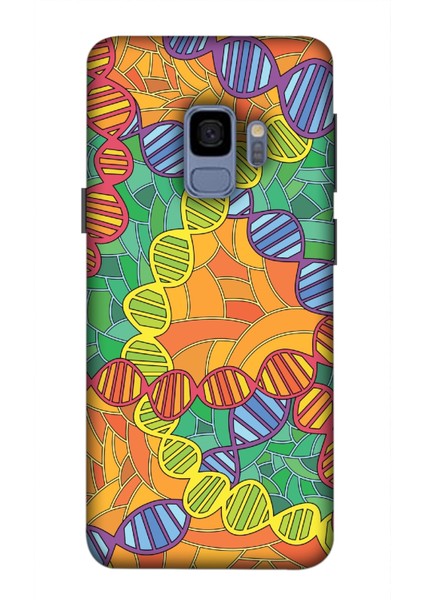 Deste Samsung Galaxy S9 Kılıf Dna Baskılı Desenli Silikon Kılıf A++-8113