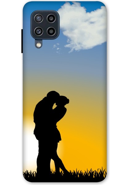 Samsung Galaxy M22 Kılıf Doğa ve Aşk Desenli Hd Baskılıf Silikon Kılıf - Dogaveask