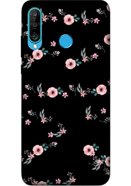 Huawei P40 Lite E Kılıf Baskılı Pembe Çiçek Desenli Zipax A++ Silikon - 8868
