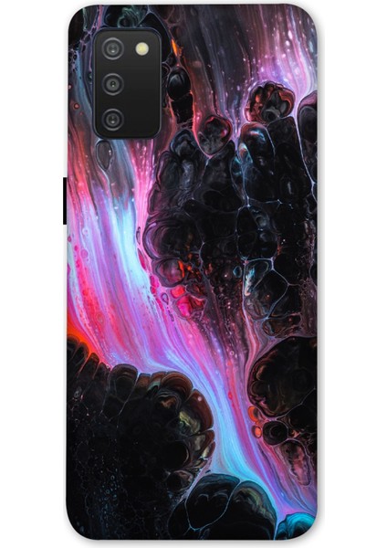 Deste Samsung Galaxy A02S Kılıf Mermer Baskılı Desenli Silikon Kılıf A++-8154