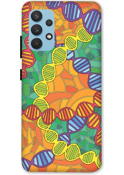 Deste Samsung Galaxy A32 4g Kılıf Dna Baskılı Desenli Silikon Kılıf A++-8113