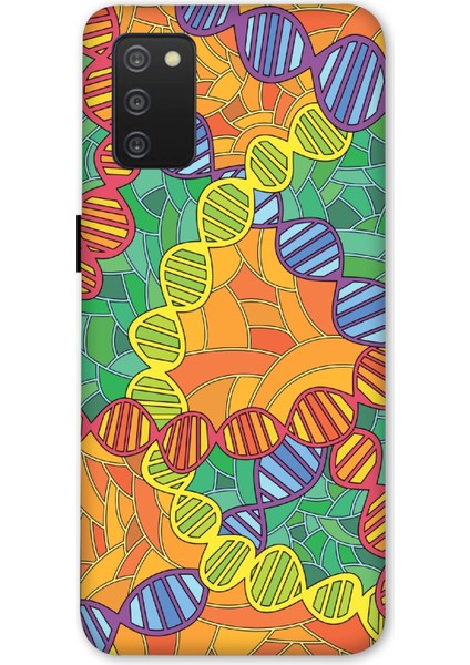 Deste Samsung Galaxy A02S Kılıf Dna Baskılı Desenli Silikon Kılıf A++-8113
