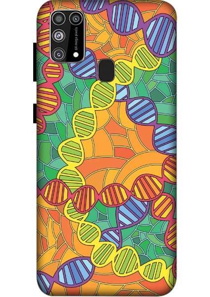 Deste Samsung Galaxy M31 Kılıf Dna Baskılı Desenli Silikon Kılıf A++-8113