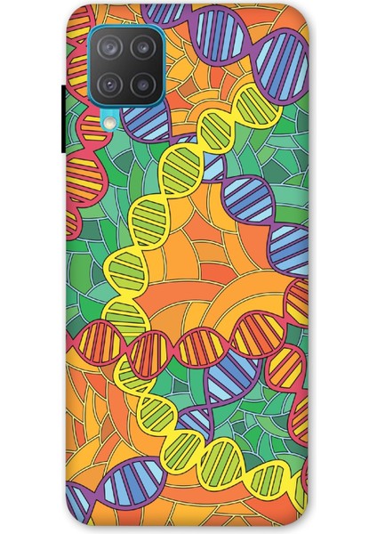 Deste Samsung Galaxy M12 Kılıf Dna Baskılı Desenli Silikon Kılıf A++-8113