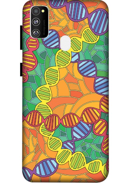 Deste Samsung Galaxy M30S Kılıf Dna Baskılı Desenli Silikon Kılıf A++-8113