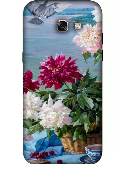 Samsung Galaxy A5 2017 Kılıf Baskılı Çiçek Desenli Zipax A++ Silikon - 8578