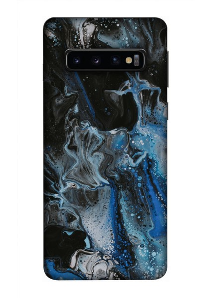 Deste Samsung Galaxy S10 Kılıf Mermer Baskılı Desenli Silikon Kılıf A++-8077